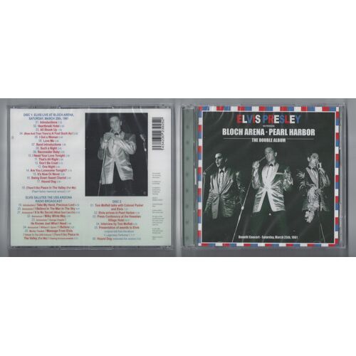 Elvis Presley In Person Bloch Arena Pearl Harbor 1961 The Double Album 2 Cds Set Livret 12 Pages Discs Originaux 31 Titres Soundboard Recording Edition Limitée 500 Ex Boitier Cristal Sous Blister Rare