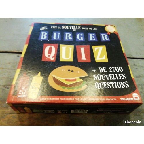 Jeu Burger Quiz Jeu Dujardin 2018 Complet
