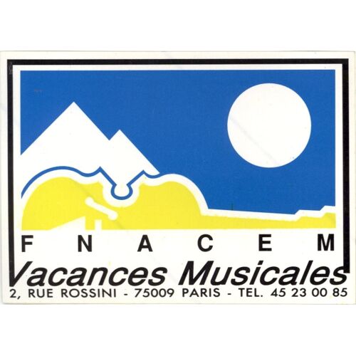 Autocollant Fnacem Vacances Musicales