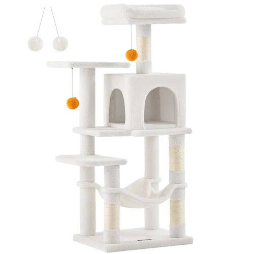 Arbre À Chat Hamac Tour De Jeux 143 Cm Beige Helloshop26 12_0003850