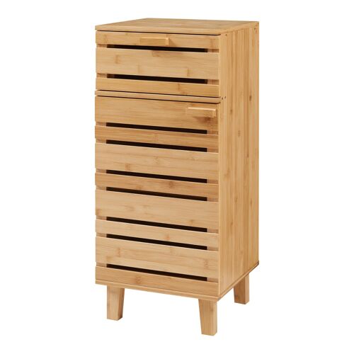 Armoire étagère 75 x 33 x 30 cm meuble de rangement de salle de bain bambou naturel 03_0008881