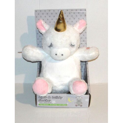 peluche licorne blanche veilleuse musicale et lumineuse