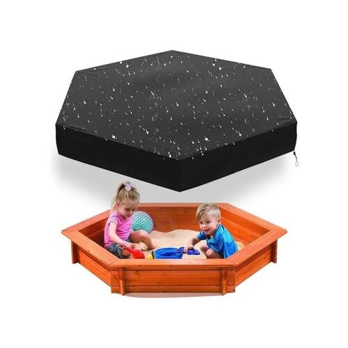 Housse Bac À Sable Mrwizms Bâche Imperméable Oxford 420d 230x200 Cm Pu Anti-Uv Noir Avec Cordon De Serrage Élastique Sac De
