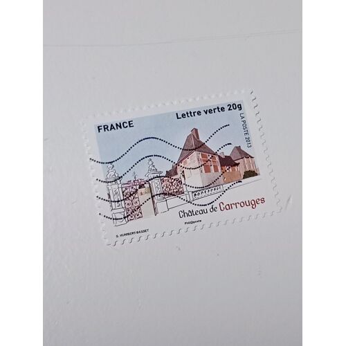 Timbre France Lettre 20g Autoadhesif Oblitere Yvert N° 871 Patrimoines De France Chateau De Carrouges De 2013