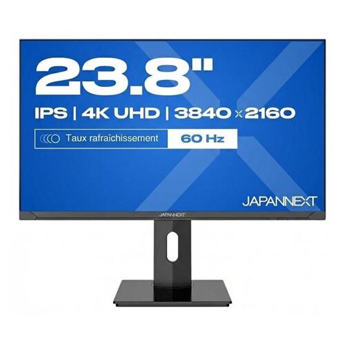 JAPANNEXT JN-IPS238U60 - Écran LED - 23.8" - 3840 x 2160 4K @ 60 Hz - IPS - 300 cd/m² - 1200:1 - HDR10 - 8 ms - HDMI, DisplayPort - haut-parleurs
