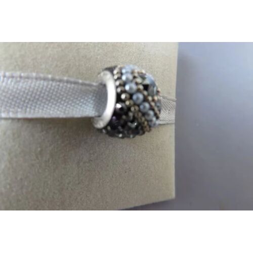 Charm 181 Perle Cristaux Gris/Amore & Baci
