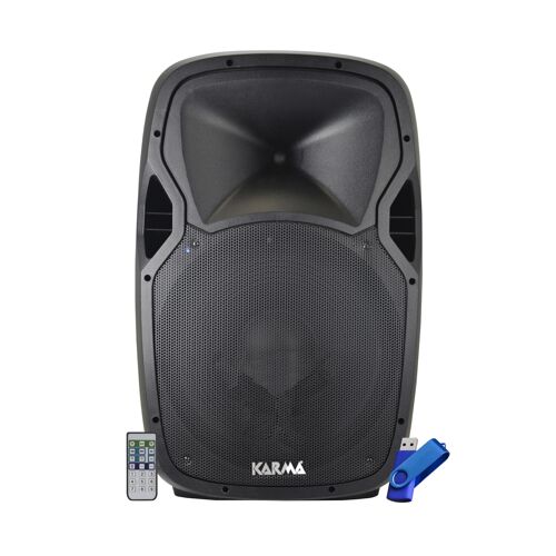 enceinte active BX-7415-A multi entrées équaliseur 5 canaux , 15 pouces Bluetooth USB télécommande + clé usb 32 gigas