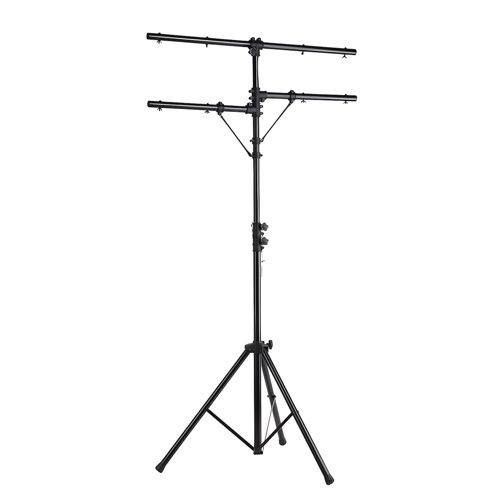 Support d'Éclairage TL-302-P pour DJ, jeux de Lumières avec Hauteur Réglable, Bras Multiples, Base Robuste & Stable