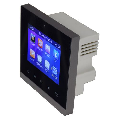 Amplificateur encastrable PA-580 Karma design épuré 2x25 Watts Bluetooth , carte SD, radio FM, boîtier mural