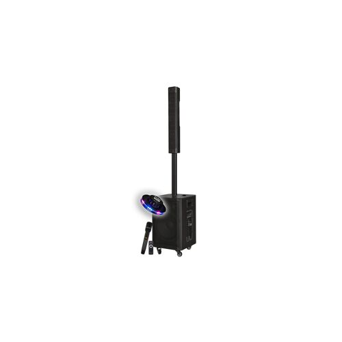 Colonne Karaoké professionnel Karma Band sl Autonome sans fil 400W USB Bluetooth micro sans fi, Téléco, Jeu de lumière LED OVNI