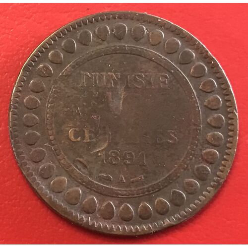 10 Centimes - Ali I I I - Protectorat Français - 1891 - Tunisie