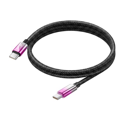 Câble USB-C vers USB-C de Charge Rapide 80W avec Écran LED 1.2m LinQ Violet