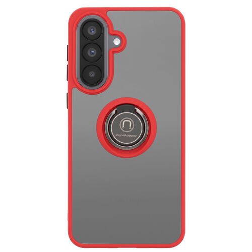Coque Anneau pour Samsung Galaxy A57 Protection Renforcé avec Bague Magnétique Rouge