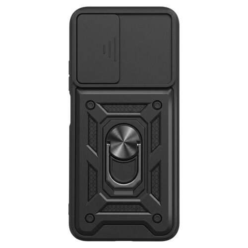 Coque pour Redmi A7 Pro avec Bague Support et Cache Caméra Coulissant Noir