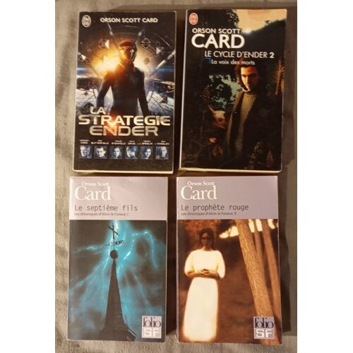 Lot 4 Orson Scott Card Cycle Ender 1 Et 2 + Cycle Alvin Le Faiseur 1 Et 2 La Stratégie Ender / La Voix Des Morts + Le Septième Fils / Le Prophète Rouge