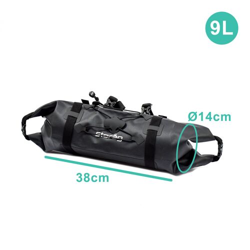Sac Guidon Vélo Étanche 9l Sac De Guidon Waterproof 600d Tpu