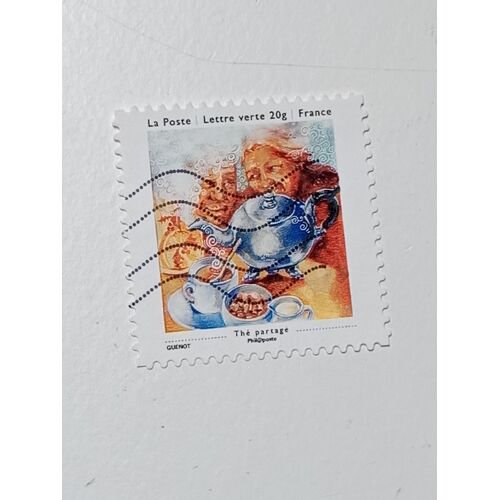 Timbre France Lettre 20g Oblitéré Autuadhésif Yvert N° 901 Thé Partagé De 2013