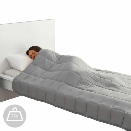 Couverture Lestée - Innovagoods - 120x180 Cm - Gris - 5 Couches - Sac De Transport
