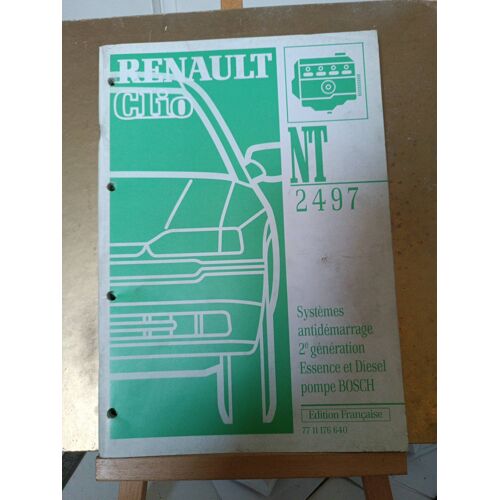 Manuel Reparation Atelier Renault Clio Nt 2497 Systemes Antidemarrage 2eme Gener