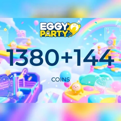 Eggy Party - 1380 + 144 Eggy Coins Direct Top-Up - GLOBAL