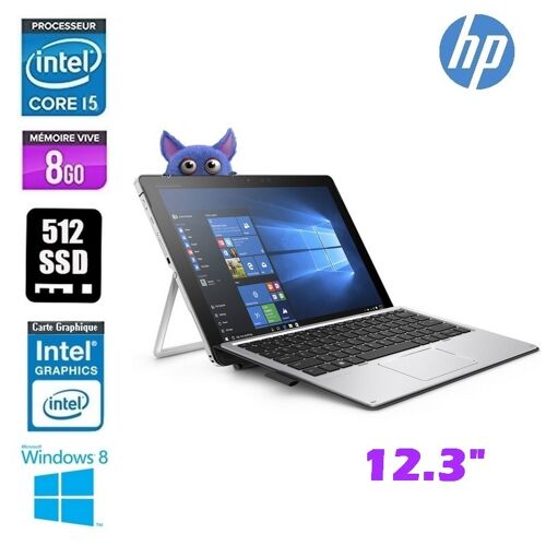 HP ELITE X2 1012 G2 CORE I5 7300U 2.6GHZCore i5-6 GHz 8 Go 512 Go Go Intel HD Graphics 620 WIFI WEBCAM 12.3 Windows 8.1 AZERTY