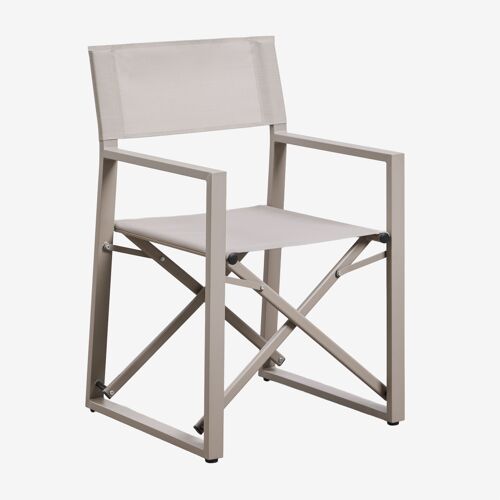 Pack De 2 Chaises De Réalisateur Pliantes De Jardin En Acier Antoliana Moka Brown