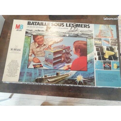 Jeu Bataille Sous Les Mers Jeux Mb 1974 Bon État·Mb