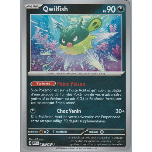 Carte Pokémon - Qwilfish - 052/086 - Reverse - Chaos Ascendant
