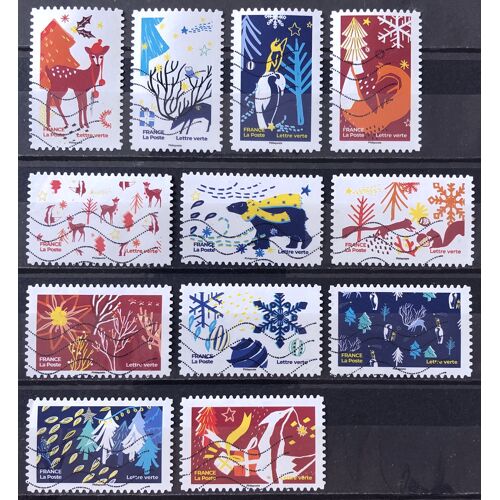 Série Noel 2021 - Très Jolis N° 2061 2062 2063 2064 2065 2066 2067 2068 2069 2070 2071 2072 Obl - France Année 2021 - Brn83 - N29169