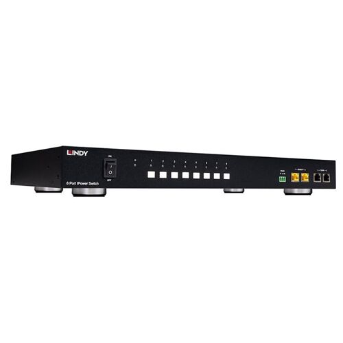 Lindy IPower Switch - Commutateur d'alimentation automatique - 110-250 CA V - Ethernet, RS-232 - connecteurs de sortie : 8 - noir