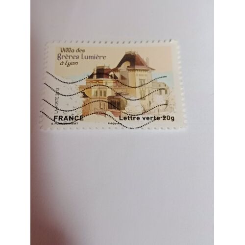 Timbre France Lettre 20g Autoadhesif Oblitéré Yvert N°865 Villa Freres Lumiere De 2013