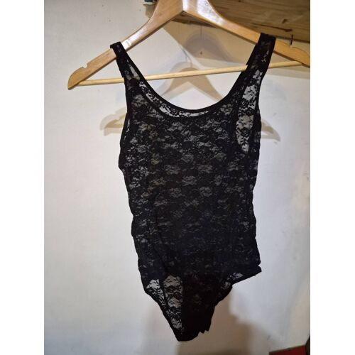 Body Noir À Bretelles En Dentelle À Motifs Fleuris Etam Taille S