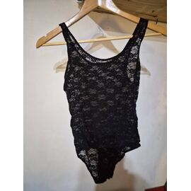 Body Noir À Bretelles En Dentelle À Motifs Fleuris Etam Taille S