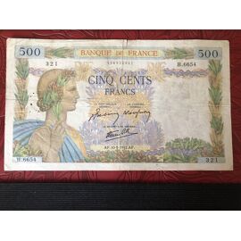 Billet Cinq Cents Francs La Paix 1942