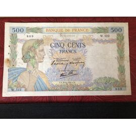 Billet De Cinq Cents Francs La Paix 1940