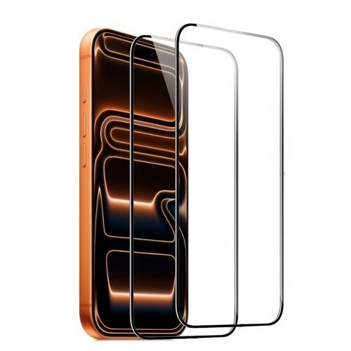 Lot de 2 Verres Trempés Intégrale Pour iPhone 17 Pro - Protection D'écran à Couverture Complète Anti-Rayures Antichoc - HQSELECTION®