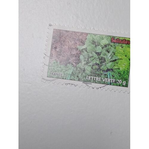 France Timbre Lettre 20g Autoadhesif Yvert N° 740 Flore Légumes Salades Oblitéré De 2012