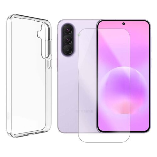Verre trempé + Coque de protection transparente souple silicone pour Samsung Galaxy A57 5G SM-A576B 6.7"" - Visiodirect -