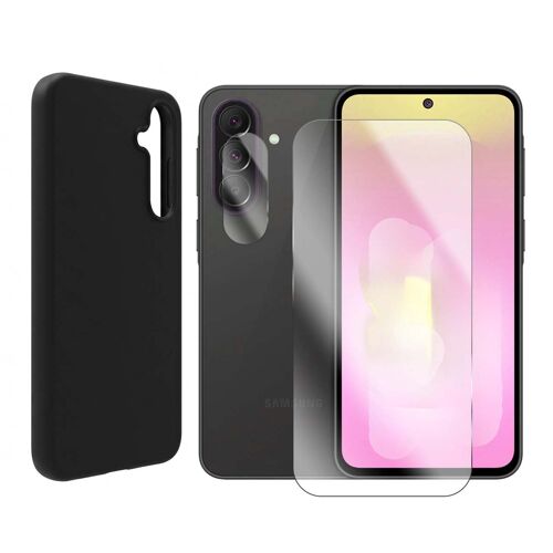 Verre trempé pour Samsung Galaxy A37 5G SM-A376B 6.7"" + Verre Trempé Caméra Arrière + Coque souple silicone Noir - Visiodirect -