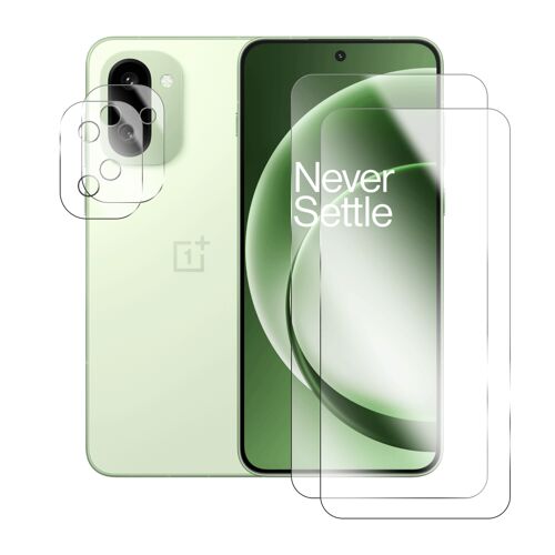 Lot de 2 Verre trempé pour OnePlus 15R 5G 6.83"" CPH2769 , CPH2767 + lot de 2 Verre trempé protecteur d'objectif camera arrière - Visiodirect -