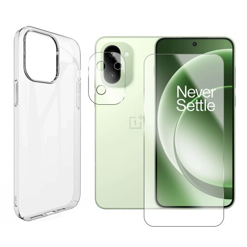 Verre Trempé pour OnePlus 15R 5G 6.83"" CPH2769 , CPH2767 + Verre Trempé Caméra Arrière + Coque transparente souple silicone - Visiodirect -