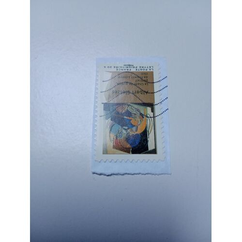 France Timbre Lettre 20g Autoadhesif Oblitéré Yvert N° 703 Albert Gleizes Le Chant De Guerre Portraitde Florent Schmitt De 2012