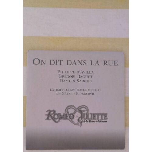 Philippe D'Avilla/Gregor Baquet /Damien Sargue"On Dit Dans La Rue"