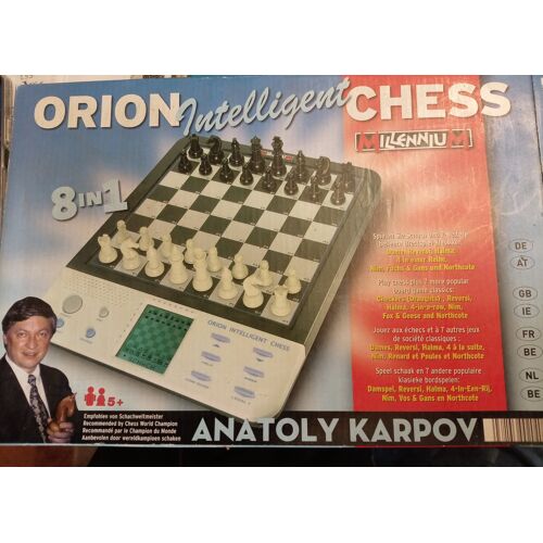 Jeu Orion Intelligent Chess Millennium 8 Jeux En 1 Anatoly Karpov Complet - Millennium