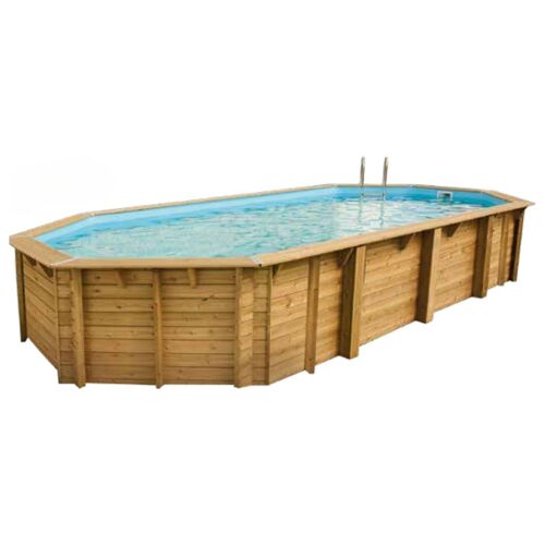 Ubbink AZURA Piscine hors sol Oval Bois