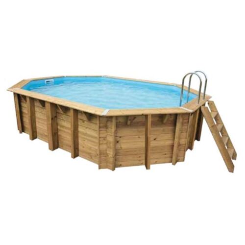Ubbink OCEA 355 x 550 Piscine hors sol Oval Bois