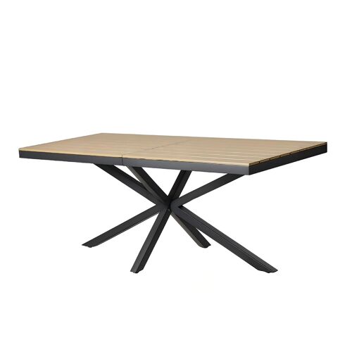 Table De Jardin 8 Places Effet Bois 190cm Almada