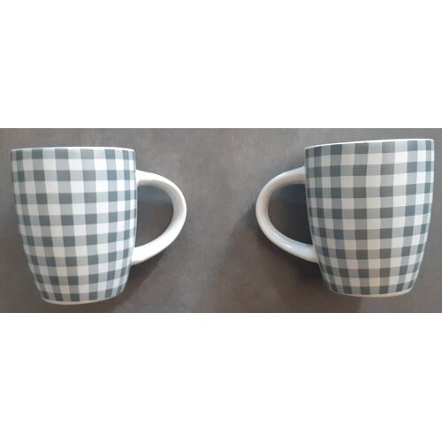Duo Mugs Carreaux Elegants