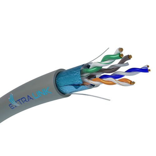 Extralink CAT5E FTP (F/UTP) Interne | Câble réseau à paires torsadées | 305 m