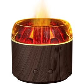 Diffuseur D¿Huiles Essentielles Ultrasonique 2 En 1 Humidificateur D¿Air 160 Ml Panneau Tactile Led Arrêt Automatique Imitation 